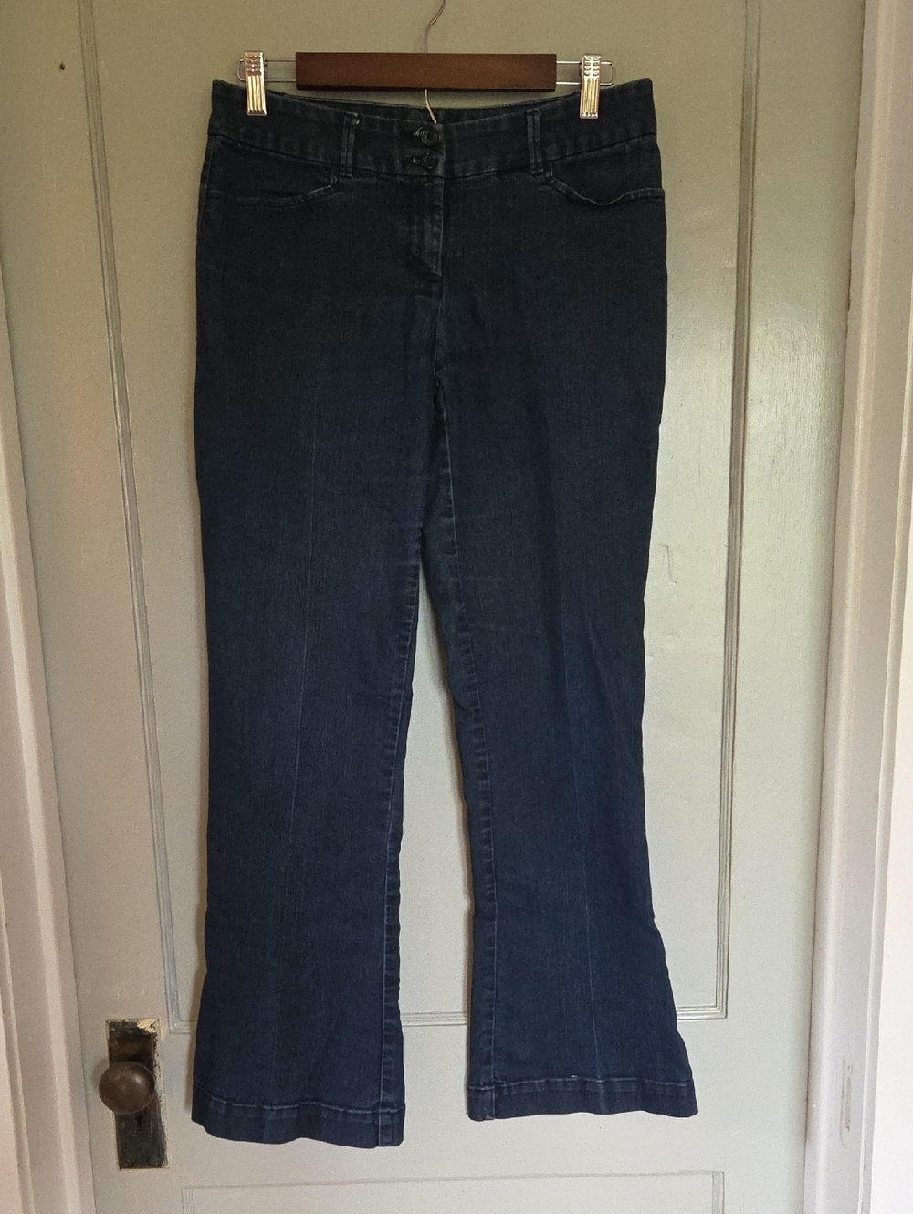 Dark Blue Women's Bootcut Jeans - Classic Denim Size 8R